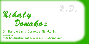 mihaly domokos business card